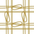 Seamless vector pattern with golden cords. Royalty Free Stock Photo